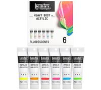 Liquitex Acrílico Heavy Body - Set de pintura acrílica para bellas artes de cuerpo espeso calidad profesional, 6x59ml fluorescentes