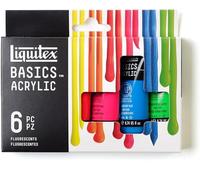 Liquitex Basics - Set de 6 tubos (118 ml, colores fluorescentes