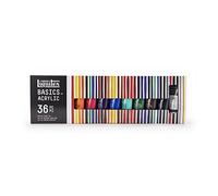 Liquitex BASICS, Set de pintura acrílica Studio, 36 tubos de 22 ml, colores surtidos
