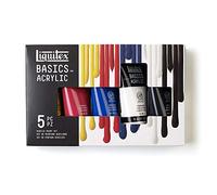 Liquitex BASICS, Set de Pintura Acrílica Studio, 5 Tubos de 75 mL, colores surtidos