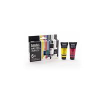 Liquitex BASICS, Set de pintura acrílica Studio, 6 tubos de 22 ml, colores surtidos