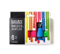 Liquitex BASICS, Set de Pintura Acrílica Studio, 6 Tubos de 22 mL, Fluorescentes
