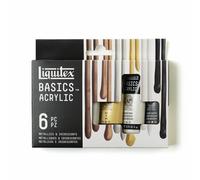 Liquitex Fundamentos Pintura Acrílica Metálico & Iridescente Colores Set 6 X