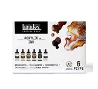 Liquitex Ink Pack de 6 tintas acrílicas extrafinas, Metallic Set, 30 ml