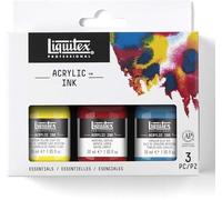Liquitex Ink - tinta acrílica Profesional, Set Colores Esenciales - de 3 tintas acrílicas extrafinas de 30ml, colores esenciales