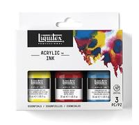Liquitex Ink - tinta acrílica Profesional, Set Colores Esenciales - de 3 tintas acrílicas extrafinas de 30ml, colores esenciales