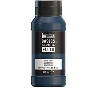 Liquitex Basics Fluid - Pintura acrílica de consistencia fluida, secado rápido, resistente a la luz, impermeable, acabado satinado permanente, bote 118 ml, gris de Payne