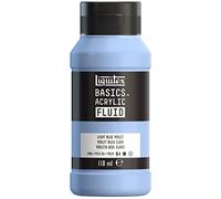 Liquitex Basics Fluid - Pintura acrílica de consistencia fluida, secado rápido, resistente a la luz, impermeable, acabado satinado permanente, bote 118 ml, violeta azul claro
