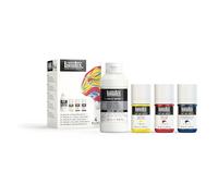 Liquitex Professional Aditivos - Set pouring medium iridiscente (medium de alisado iridiscente) + pintura acrílica Soft Body