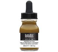 Liquitex Tinta Acrílica Ink Profesional Frasco 30 ml, Tierra de Siena Natural Transparente, Marrón