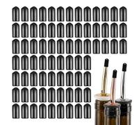Liquor Bottle Covers, Leakproof Silicone Liquor Pourer, Wine Topper, Juice Glass Stopper, Beverage Dispenser for Olive Oil, Syrup, Condiment Bottles, 100 Pack, Syrups, Oils, and Condiments