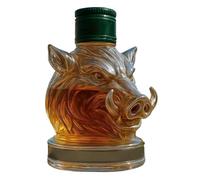 Liquor Decanter - Wild Boar Whiskey Bottle, Glass Spirit Container for Vodka Brandy Bourbon, Decorative Animal Design, Smooth Spout Feature, Home Bar Accessory, Restaurant Use