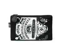 Liquorbrand Neceser Maquillaje Grande | Estuche Gótico Diseño Ouija | Bolsa Tablero Ouija Estilo Occult | Neceser Pin-Up Rockabilly | con Bolsillo Interior