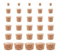LIQWEI 30 tapones de corcho cónicos, tapones de corcho para botellas de vino, corcho natural, forma de cono, botella de vino, pequeños