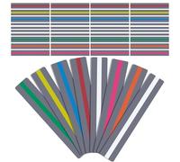 LIQWEI 32 tiras de lectura guiadas, bandas de marcadores de colores, para leer, para niños, para reducir el estrés visual (19 x 3,2 cm)