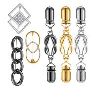 LIQWEI 6 clips vintage para suéter de 2 estilos, clip de cintura de cuello para cardigan, hebilla de metal para vestido de cintura, clips para vestidos para mujer, para blusas, chaquetas, bufandas