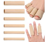 LIQWEI 6 protectores de silicona para dedos de los pies, 3 tamaños, cortables, tubo, vendaje tubular, vendaje de gel para dedos de los pies, almohadillas para maíz, ampollas y callos - Protección de
