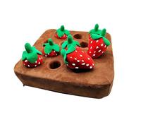 Liqzirtu Alfombra Perro - Juguete Olfato Fresa, Escondite | Juguete Interactivo Mascota, Tapete Vegetales Campo, Peluche Masticable Cachorro, Alfombra Juego Canina