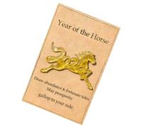 Liqzirtu Año Del Caballo De Bolsillo - Recuerdo Acrílico Motivante 2D | Tarjetas De Animación Para El Año Nuevo Chino,Para Adolescentes Adultos Estudiantes Colegas Empleados Casa Viaje Trabajo