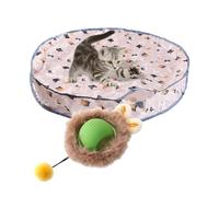 Liqzirtu Automatic Cat Toy - Indoor Rolling Ball Play Device, Self-Activity Hunting Cover, Rechargeable Quiet Oxford Material | Fun Entertainment Training Exercise for Play Hunt Halloween Birthday