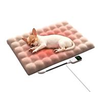 Liqzirtu Cojín térmico para Perros, Lavable, Resistente al Agua con Temporizador, Cama Suave para Perros y Alfombrilla calefactora para Gatos, Calentador para Interior, Dormitorio, salón, balcón
