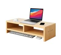 Liqzirtu Elevador de Monitor Escritorio - Estante de Dos Pisos, Soporte Multifunción USB | Plataforma Ergonómica para Computadora, Ideal para Oficina Casa Estudio Laboratorio Universidad