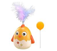 Liqzirtu Pesca para Gatos con Plumas, Juguete de Movimiento para Gatos con Pluma y Varilla de Pelota, Accesorio para Mascotas con Campana para Entrenamiento, Viajes e Interiores para Combatir el