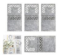 Liqzirtu Soporte para cubiertos de Navidad, cuchillo de Navidad y tenedor, bolsa para cubiertos de Navidad para bodas rústicas, decoración de mesa, 20 x 10 cm