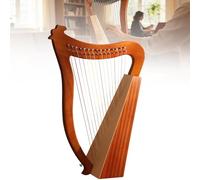 Lira-Arpa de 15 y 19 cuerdas, arpa de regazo portátil de 3 orificios para sonoterapia, arpa celta irlandesa; instrumento musical de resonancia ideal para amantes de la música y,15Strings