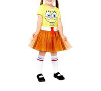 Amscan Disfraz Vestido Bob Esponja Niña 3-4 años Amarillo ajedrez