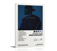 LIRAHRNNKA Póster de aniversario de Bryson Tiller Álbum decorativo estético, lienzo decorativo para pared, decoración moderna de dormitorio, 20 x 30 cm, estilo marco