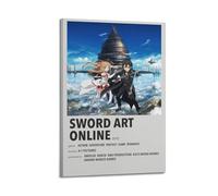 LIRAHRNNKA Sword Art Online - Póster decorativo en lienzo para pared, decoración moderna para dormitorio, póster de 50 x 75 cm, estilo marco