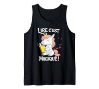 Lire C EST Magique Licorne Lecture Enfants Francais Camiseta sin Mangas