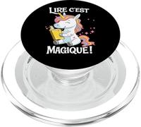 Lire C EST Magique Licorne Lecture Enfants Francais PopSockets PopGrip para MagSafe