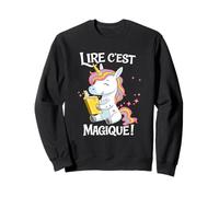 Lire C EST Magique Licorne Lecture Enfants Francais Sudadera
