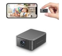 Liretope Mini Camara Espia, Camara Vigilancia WiFi Interior 4K Ultra HD con Batería Recargable (4H), Almacenamiento SD/Nube, Detección de Movimiento, App Móvil, Alertas en Tiempo Real