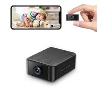 Liretope Mini Camara Espia, Camara Vigilancia WiFi Interior 4K Ultra HD con Batería Recargable (4H), Almacenamiento SD/Nube, Detección de Movimiento, App Móvil, Alertas en Tiempo Real