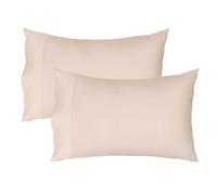 Lirex 2 Fundas de Almohada 50 x 75 cm, 100% Algodón Satén, Transpirable y Suave para un Descanso de Calidad, Certificado Oeko-Tex, con Cierre de sobre, Caqui Claro