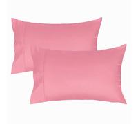 Lirex 2 Fundas de Almohada 50 x 91 cm, 100% Algodón Satén, Transpirable y Suave para un Descanso de Calidad, Certificado Oeko-Tex, con Cierre de sobre, Rosa Malva