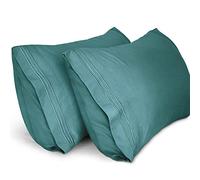 Lirex 2-Pack Fundas de Almohada 1800 hilos, Fundas de Almohada de Microfibra Suave Cepillada, Transpirables sin Arrugas y Lavables a Máquina (50x70 cm, Verde)