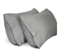 Lirex 2-Pack Fundas de Almohada 1800 hilos, Tamaño 50 cm x 75 cm Fundas de Almohada de Microfibra Suave Cepillada, Transpirables sin Arrugas y Lavables a Máquina, Gris