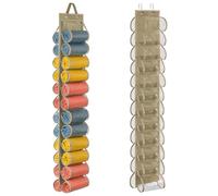 Lirex Colgando Yoga Legging Organizador de Almacenamiento con 24 Bolsillos, Plegable Tela Oxford Organizador de Armario Camisas Vaqueros Colgador de Calcetines Soporte para Familiar Armario Dormitorio