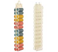 Lirex Colgando Yoga Legging Organizador de Almacenamiento con 24 Bolsillos, Plegable Tela Oxford Organizador de Armario Camisas Vaqueros Colgador de Calcetines Soporte para Familiar Armario Dormitorio