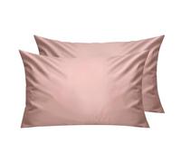Lirex Fundas de Almohada Pack de 2, 300 Hilos 100% Algodón Transpirables y Suaves Cubrealmohadas, 50 x 80 cm, Rosa Pálido