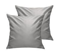 Lirex Fundas de Almohada Pack de 2, 300 Hilos 100% Algodón Transpirables y Suaves Cubrealmohadas, 60 x 60 cm, Gris Oscuro