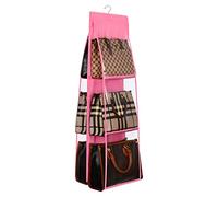 Lirex Mediano y Grande Bolso de Mano Hanging Organizador, 6 Bolsillos Plegable Hanging Cartera Organizador Tela Oxford Bolso Almacenamiento Organizador Armario Ajuste Universal Dormitorio Familiar