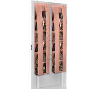 Lirex Organizador de Bolsos para Puerta, Pack de 2 con 6 Niveles, Organizador Ahorra Espacio para Puerta o Armario, Guardar y Organizar Bolsos, Colgador de Bolsos, Rosa Claro