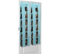 Lirex Organizador de Bolsos para Puerta, Pack de 2 con 6 Niveles, Organizador Ahorra Espacio para Puerta o Armario, Guardar y Organizar Bolsos, Colgador de Bolsos, Azul Claro