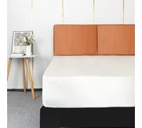 Lirex Sábana Bajera de Satén 100x200cm, para Colchón de hasta 35 cm de Altura, Ropa de Cama de Satén de Poliéster, Lujosa y Suave, Blanco