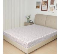 Lirex Sábana Bajera de Satén 140 x 200cm,para Colchón de hasta 35 cm de Altura, Ropa de Cama de Satén de Poliéster, Lujosa y Suave, Floral Rosado